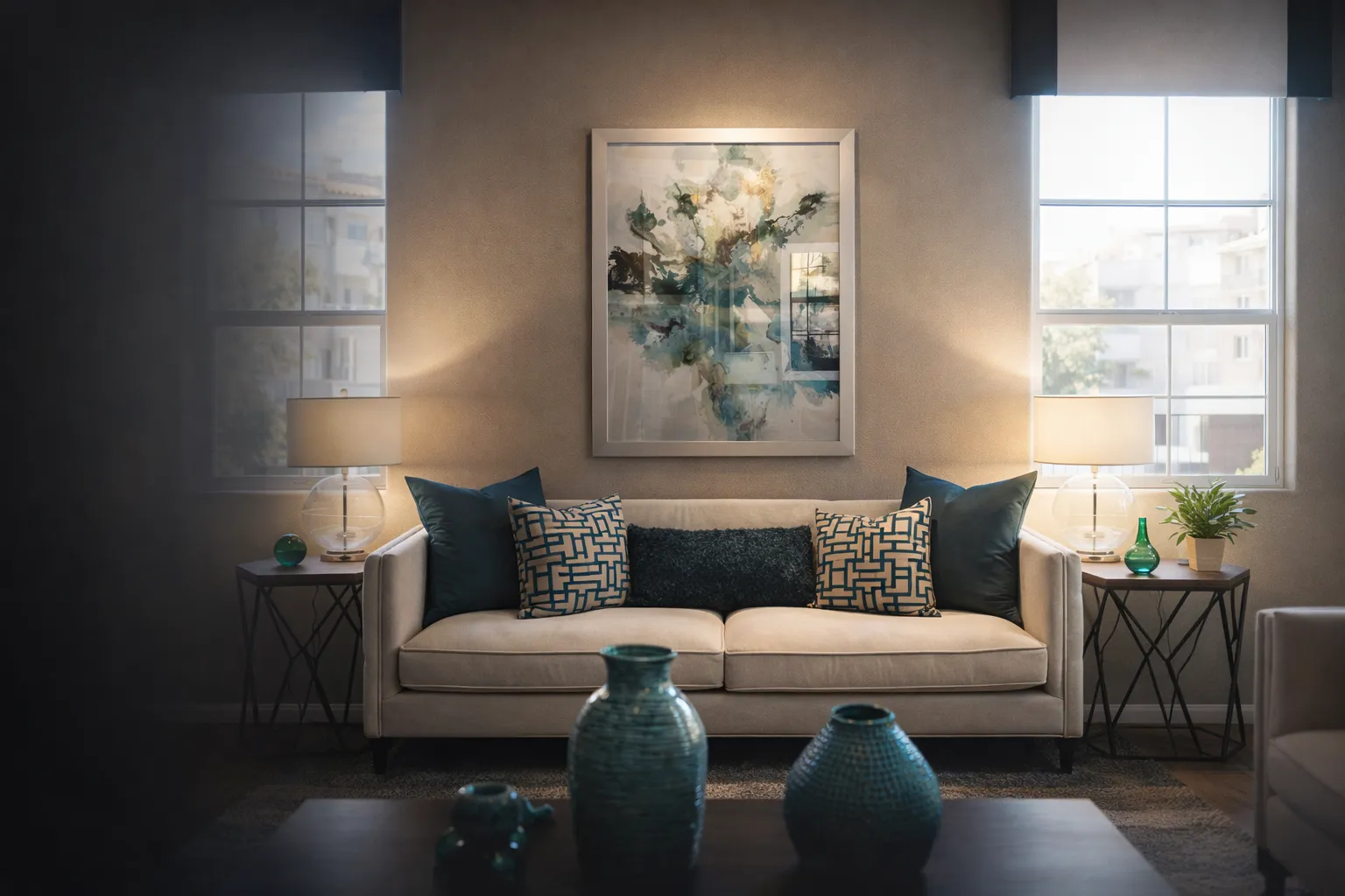 Ανακαίνιση σαλονιού σύγχρονου διαμερίσματος στην Αθήνα